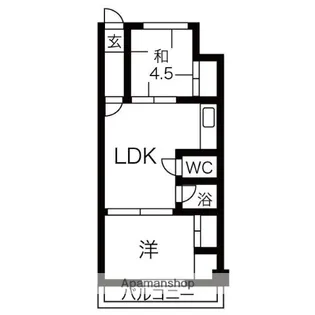 石橋ハイツI【308号室】の間取り