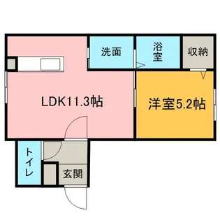グランメール南麻生【4階】の間取り