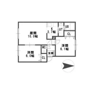 ルミエールHIDE【1階】の間取り