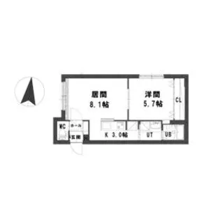 グランメール北18条【3階】の間取り