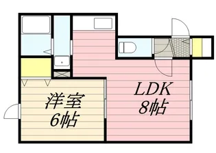 ハイエスト中谷【203号室】の間取り