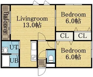アレックスN48【3階】の間取り