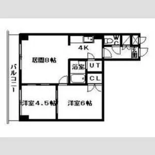 2LDKの間取り画像