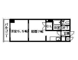 1DKの間取り画像