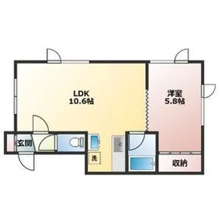 エスポワール【206号室】の間取り
