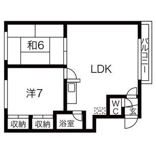 新川旭 レジデンス【3階】の間取り