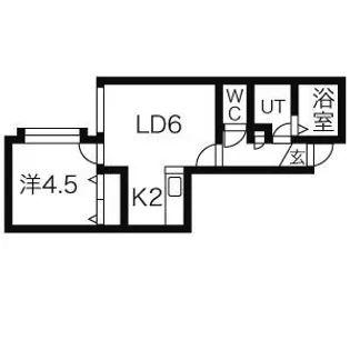 グランディオール元町【206号室】の間取り