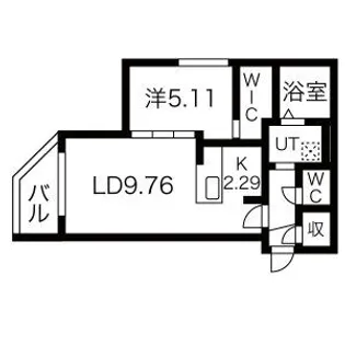 EFFECT北15条【3階】の間取り