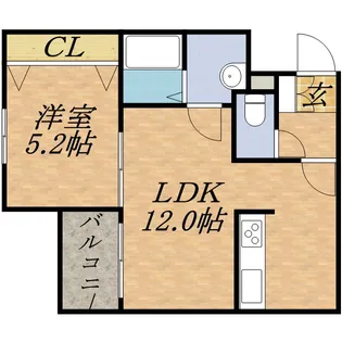 AL SOLE【0202号室】の間取り