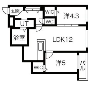 レジデンス北18条【5階】の間取り