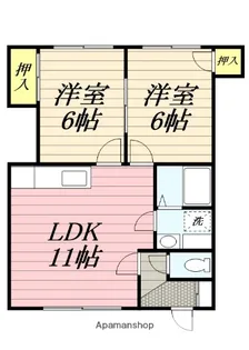 コーポ丸正【1階】の間取り