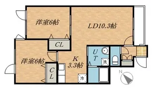 ドムールはるかII【201号室】の間取り