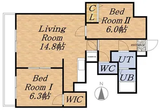 サムティタワーN26・エルム北26条【13階】の間取り