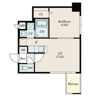 KレジデンスN23【7階】の間取り