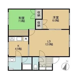 たんぽぽハイツB【2階】の間取り