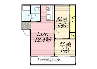 ノースアーバンB【202号室】の間取り