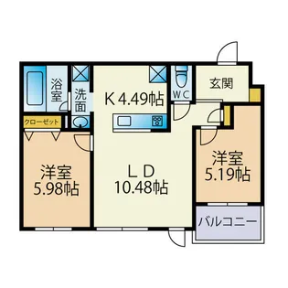 PORTEーBONHEUR【5階】の間取り