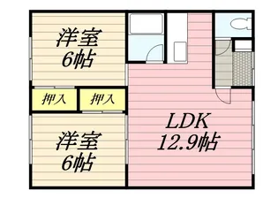 ハイツこぶし【205号室】の間取り