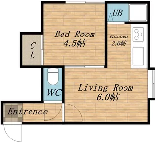 PALM HILL麻生Ⅰ【102号室】の間取り