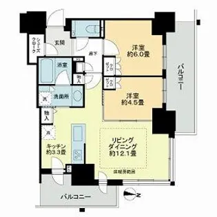 ザ・札幌タワーズ ウエストタワー【0808号室】の間取り