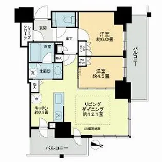 ザ・札幌タワーズ ウエストタワー【0408号室】の間取り