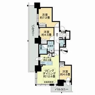 ザ・札幌タワーズ ウエストタワー【0501号室】の間取り
