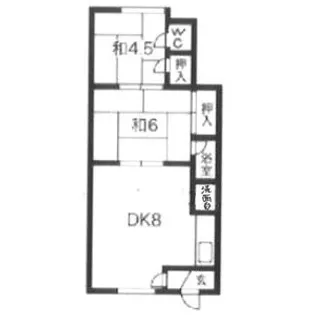 松栄コーポ【12号室】の間取り