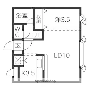 シンシア麻生【1階】の間取り