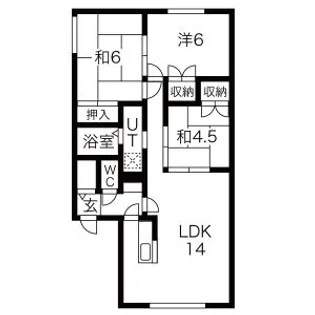 ハビタ45【102号室】の間取り
