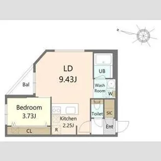 ALIVIS北23条【4階】の間取り