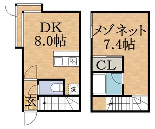 パレス麻生A【105号室】の間取り
