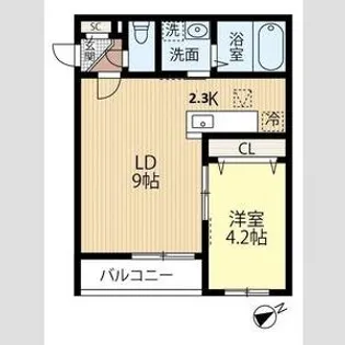 LIGARE ASABU【1階】の間取り