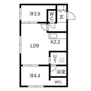メルヴェーユ麻生【1階】の間取り
