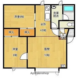 コーポオカジマ【2階】の間取り
