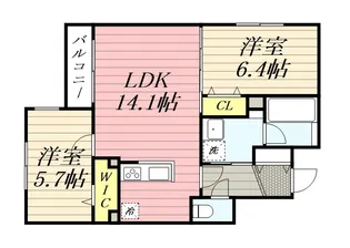 NOBLE VISTA麻生(ノーブルビスタ麻生)【2階】の間取り