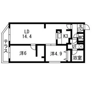 SORANO麻生(ソラノあさぶ)【1階】の間取り