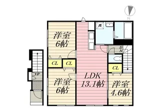 ルミエール・ノール34【1階】の間取り