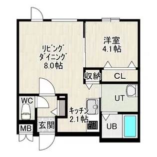 LAND SAKAEMACHI【4階】の間取り