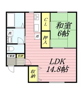 三星アパート【2階】の間取り