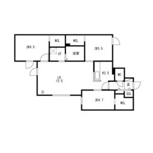 TS COURT ASABU EAST(ティーエスコートアサブイ【2階】の間取り