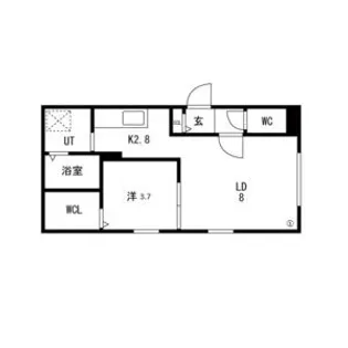 TS COURT ASABU EAST(ティーエスコートアサブイ【2階】の間取り