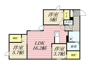 LE CLAIR ASABU(ルクレールアサブ)【4階】の間取り