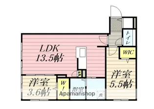 アルファレジデンス麻生【2階】の間取り