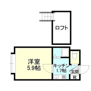 ラガール栄町【202号室】の間取り