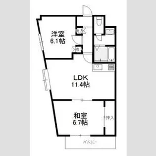 オーシャンビレッジ栄町【201号室号室】の間取り