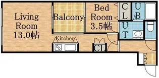 ブラスハート麻生【209号室】の間取り