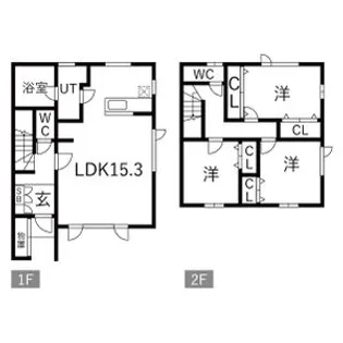 ウィステリア新琴似B棟【102号室】の間取り