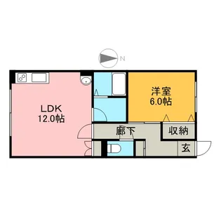 ルレオ花川東【202号室】の間取り