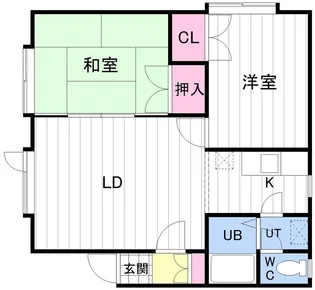 百合が原アベニューA棟【101号室】の間取り