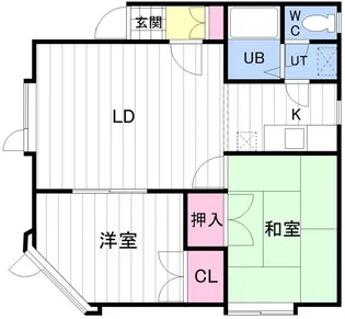 百合が原アベニューA棟【202号室】の間取り